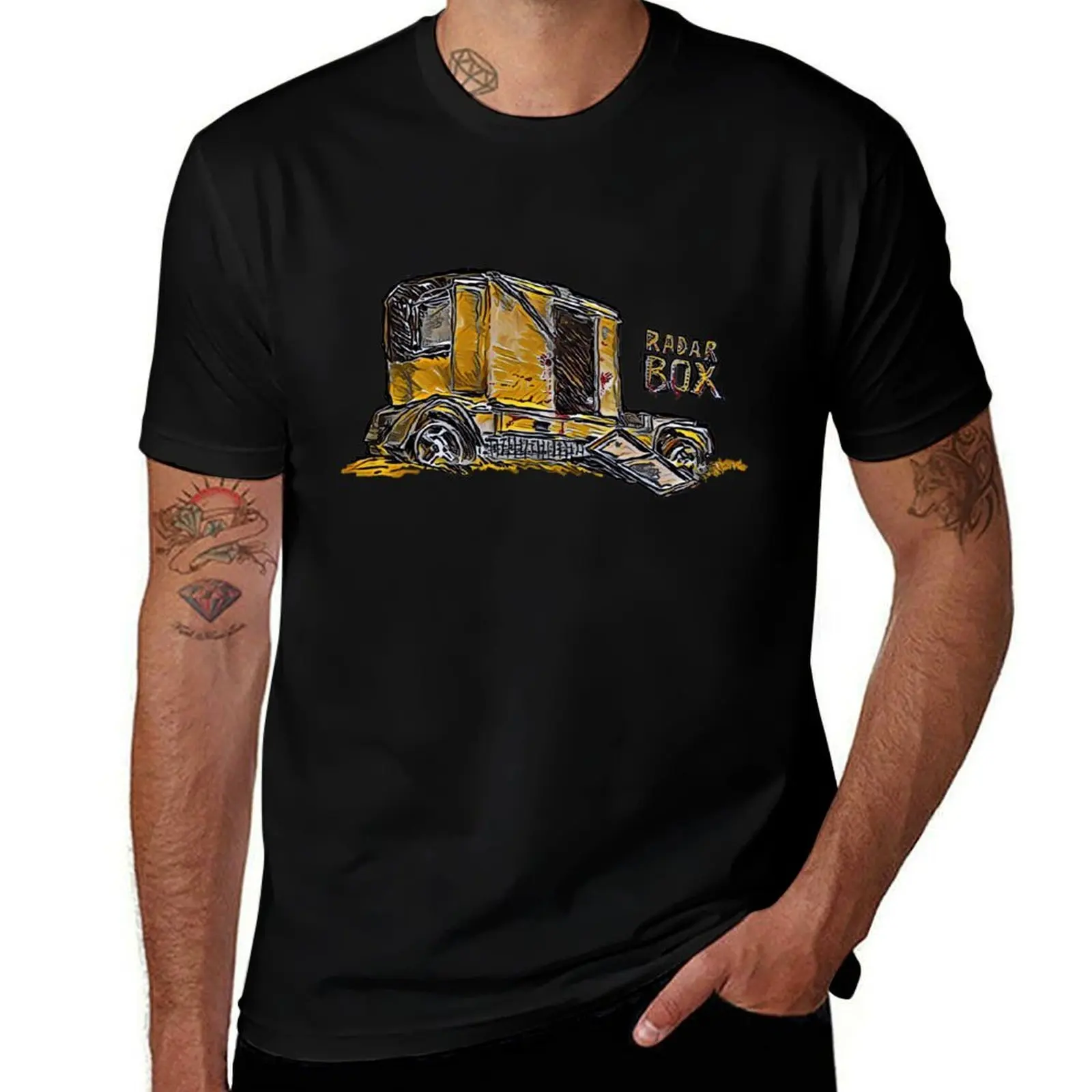 Radar Box T-Shirt Classic Crew Neck Cotton T-Shirt
