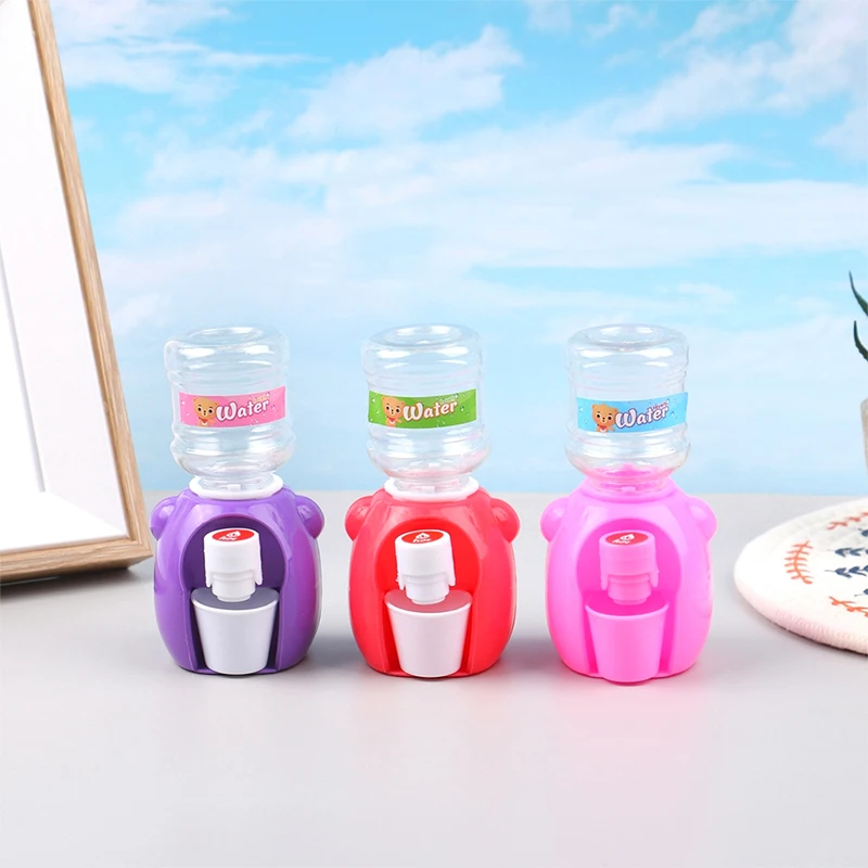 Mini Water Dispenser for Children Kids Gift Cute Water Drinking Fountain Simulation Cartoon Kitchen Toy Play House Toys