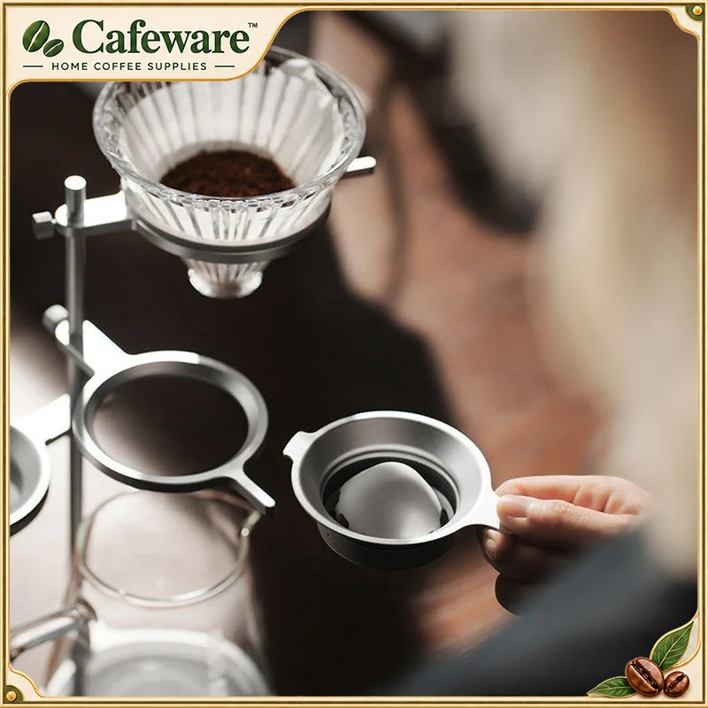 Mhw-3Bomber Adjustable Coffee Dripper Rack Aluminum Alloy Pour Over Coffee Brewing Filter Cup Holder Chilling Ball