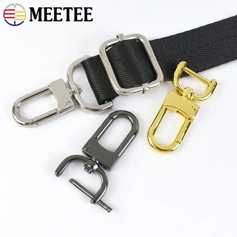 2/5Pcs Meetee 13-26mm Metal Removable Screw Lobster Buckle Handbag Strap Connector Clasp Snap Trigger Hook Hardware Accessories