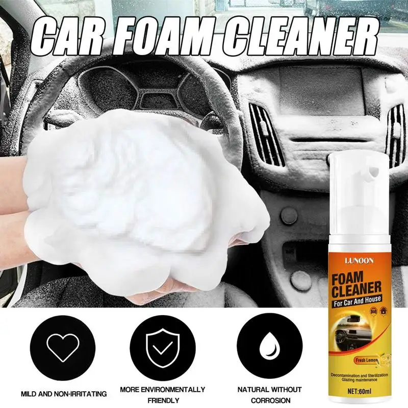 100ml Car Leather Cleaner Fade Resistant Foam Detergent Spray UV Protection Auto Dashboard Vinyl Console Leather Cleaning Foam