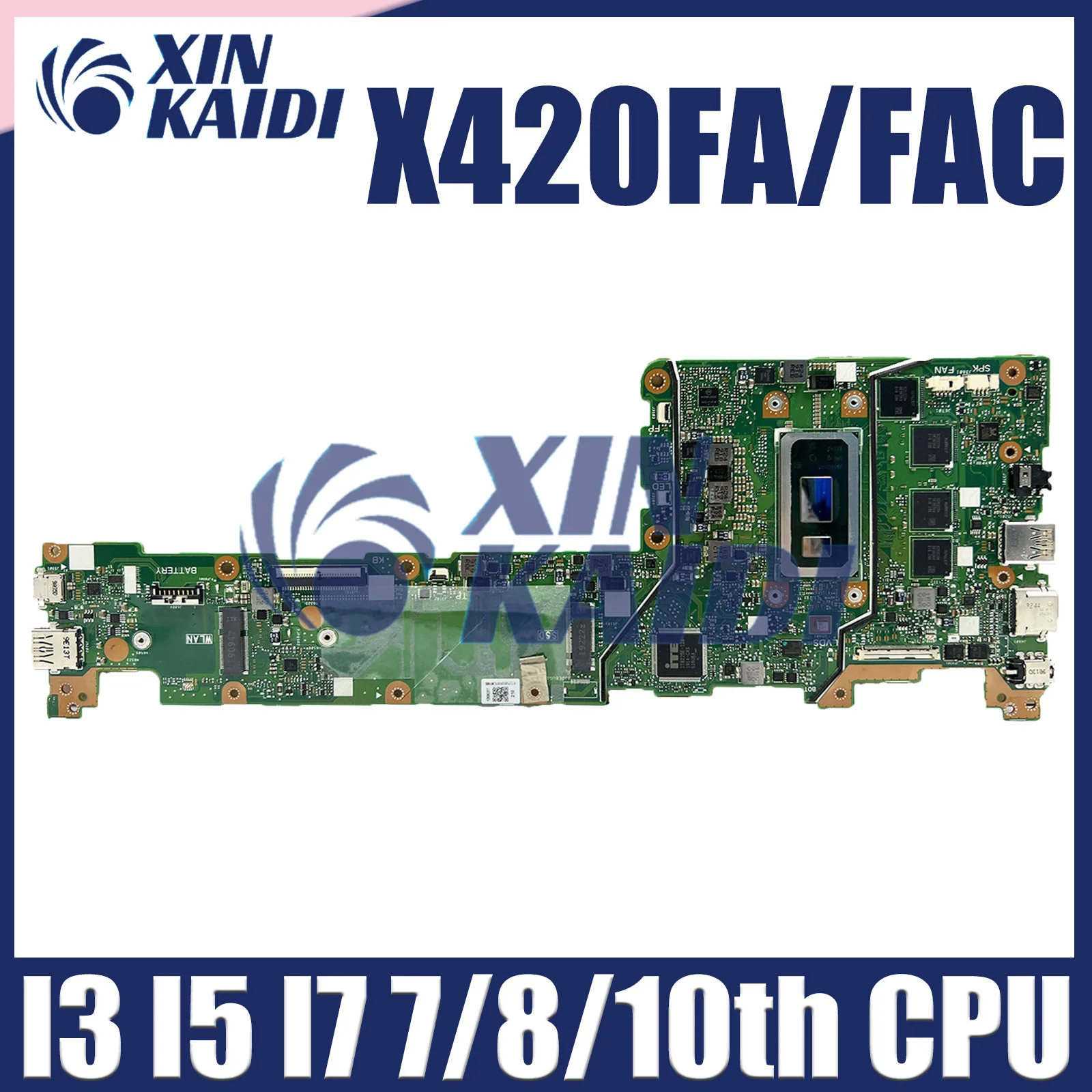 Laptop Motherboard For Asus Vivobook 14 X420FA X420FAC F420FA A420FA X420F Notebook Mainboard I3 I5 I7 CPU 4G 8G 16G RAM