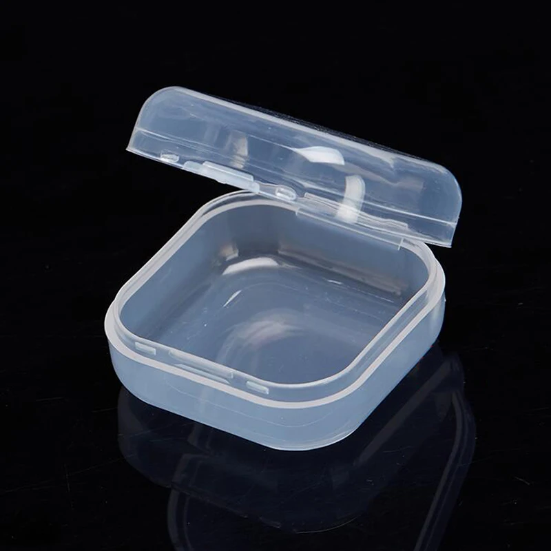 5pcs Mini Small Case PP Transparent Plastic Storage Box Pack boxes DIY Making Screw Parts Manicure Nail Material Accessories
