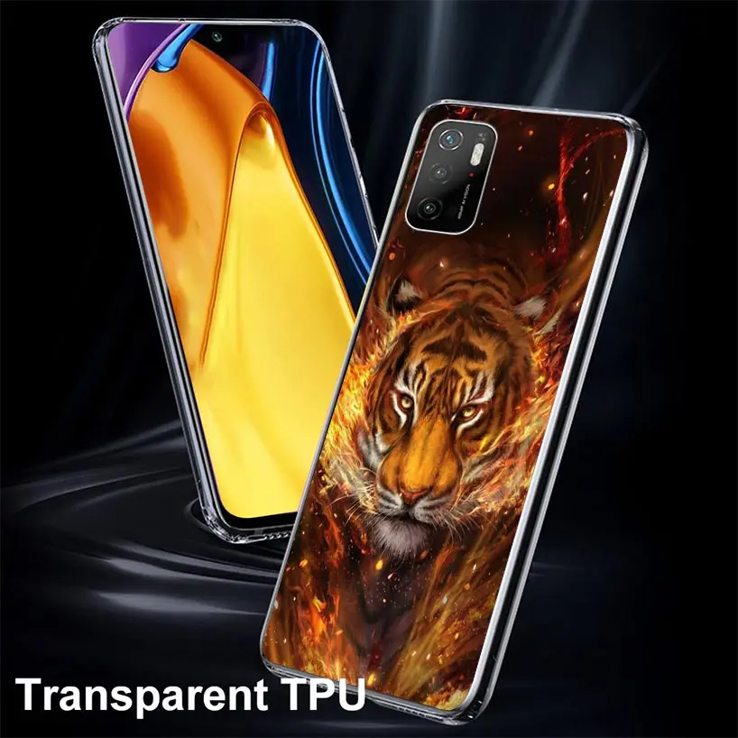 Ferocious Tiger Animal Case Phone Cover for Xiaomi Mi 11T 12T 10T 9T Pro 11i 12X 13 12 11 10 9 8 Lite 6X 5X A3 A2 Trend Fundas