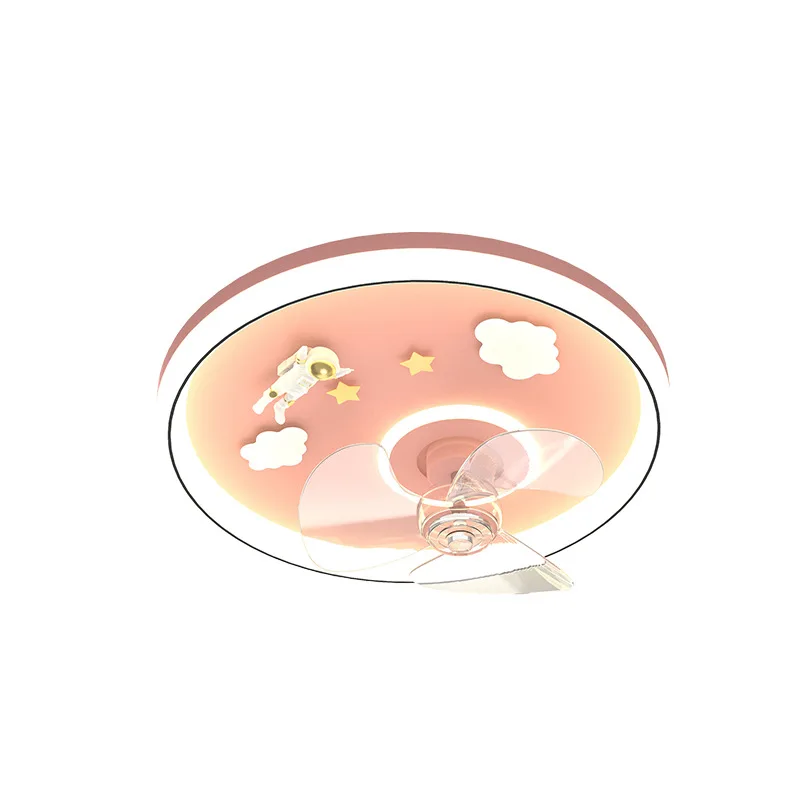 

Детский потолочный светильник-вентилятор для спальни мальчика/девочки, современный, простой, в стиле космонавта