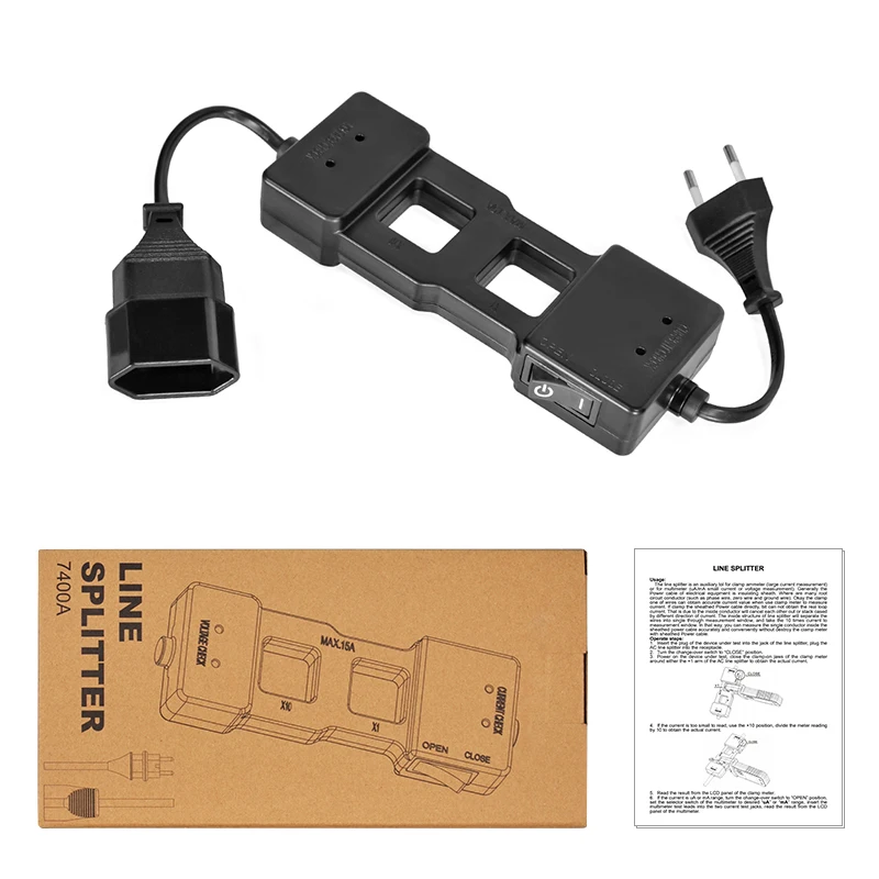 7400A Line splitter is an auxiliary tool for clamp ammeter orfor multimeterAccurately and conveniently measure the current value