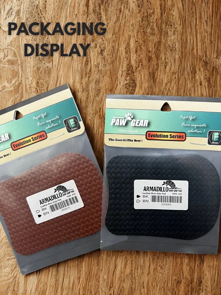 قبضة PAWGEAR من الجلد المحبب بالكامل غير قابلة للانزلاق ومقاومة للعرق لأقواس الصيد التقليدية - قوس رماية مريح ومتين