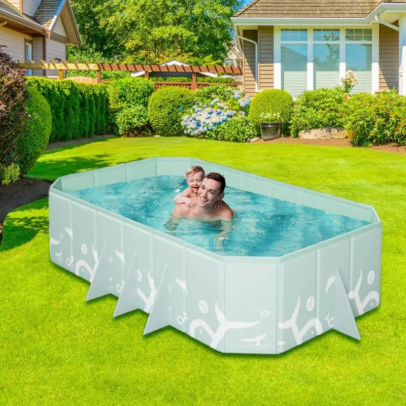 

Ground Pool for Outdoor Garden Foldable Non-Inflatable Swimming Pool Portable Folding Pool Wear-Resistant Thickened Swimming Poo