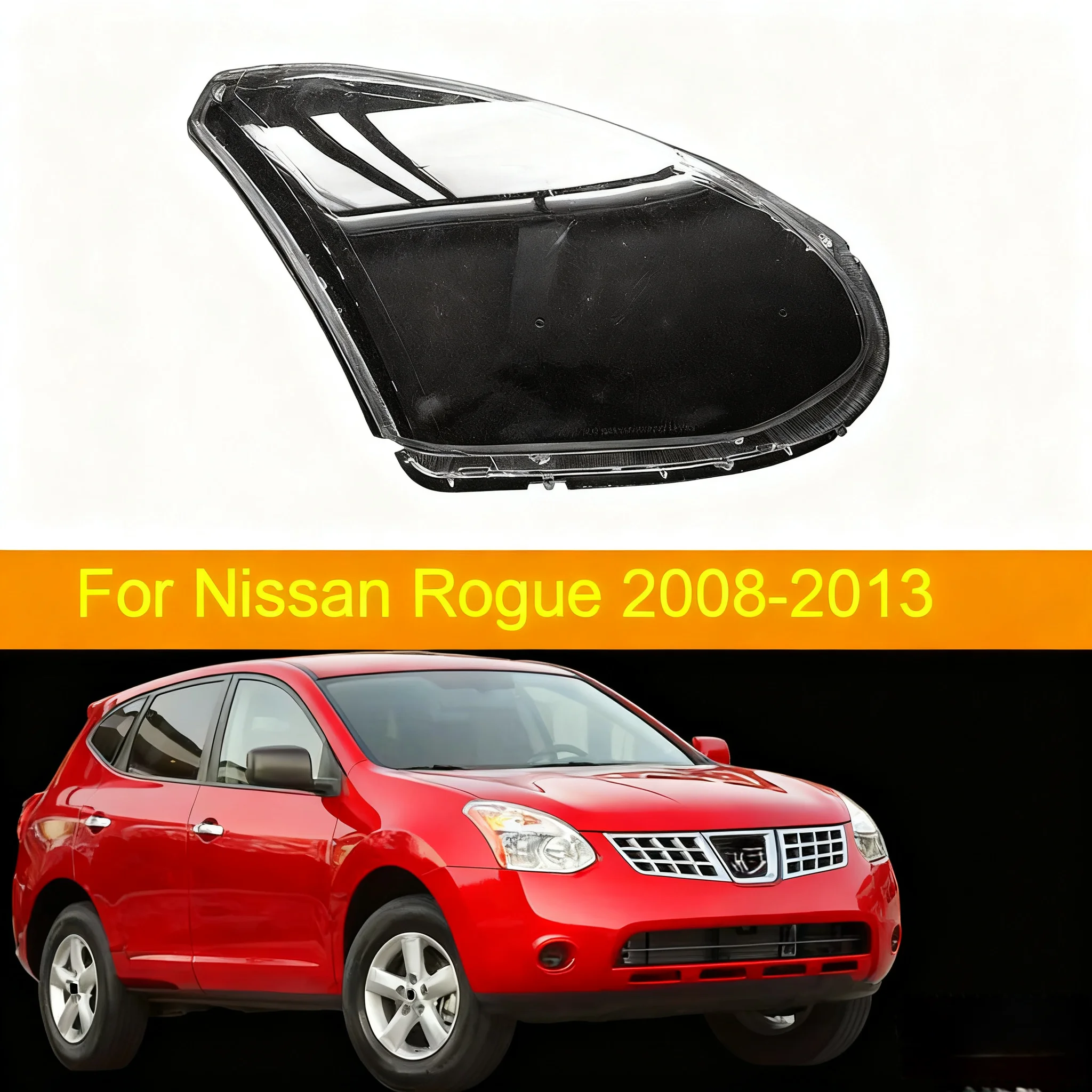 

For Nissan Rogue 2008 2009 2010 2011 2012 2013 Headlights Cover Headlamp Shell Lampshade Glass Lens Replace Original Lamp Shade