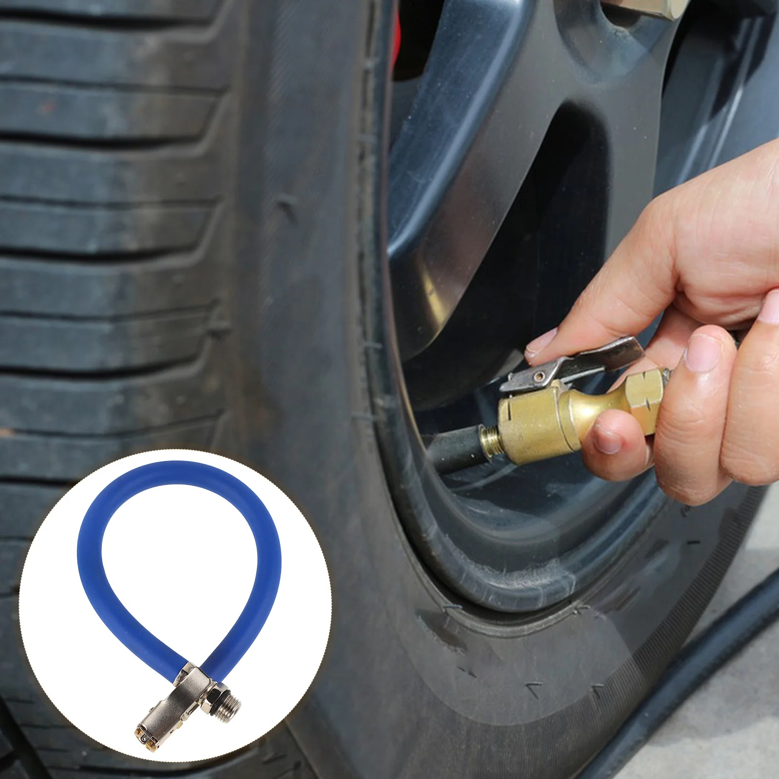 

Tire Inflator Hose Replacement Extension Tube Compact Air Compressor Attachment For Car Motorcycle Bicycle Repair Tool