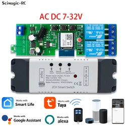 Tuya Relay Wifi Smart Switch Module 12V 24V 220V 7-32V Smart-Life APP Remote Control Work with Alexa Google Home