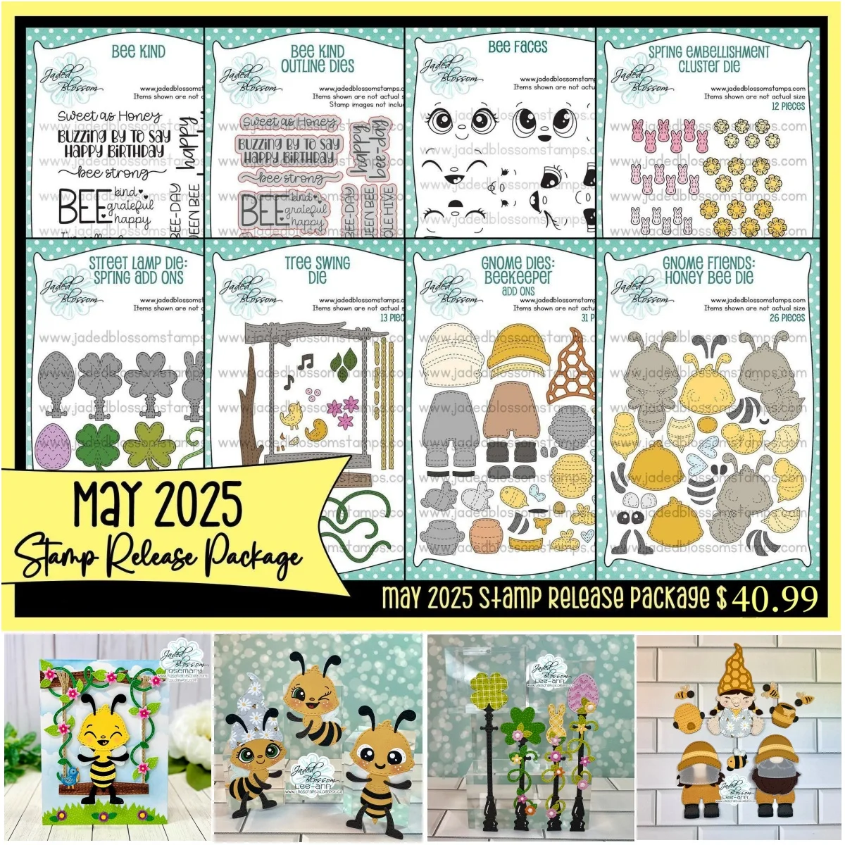 Gnome Honey Bee Faces Tree Swing Metal Cutting Dies Clear Stamps Stencil DIY Making Card Scrapbook Embossed Decoration 2025