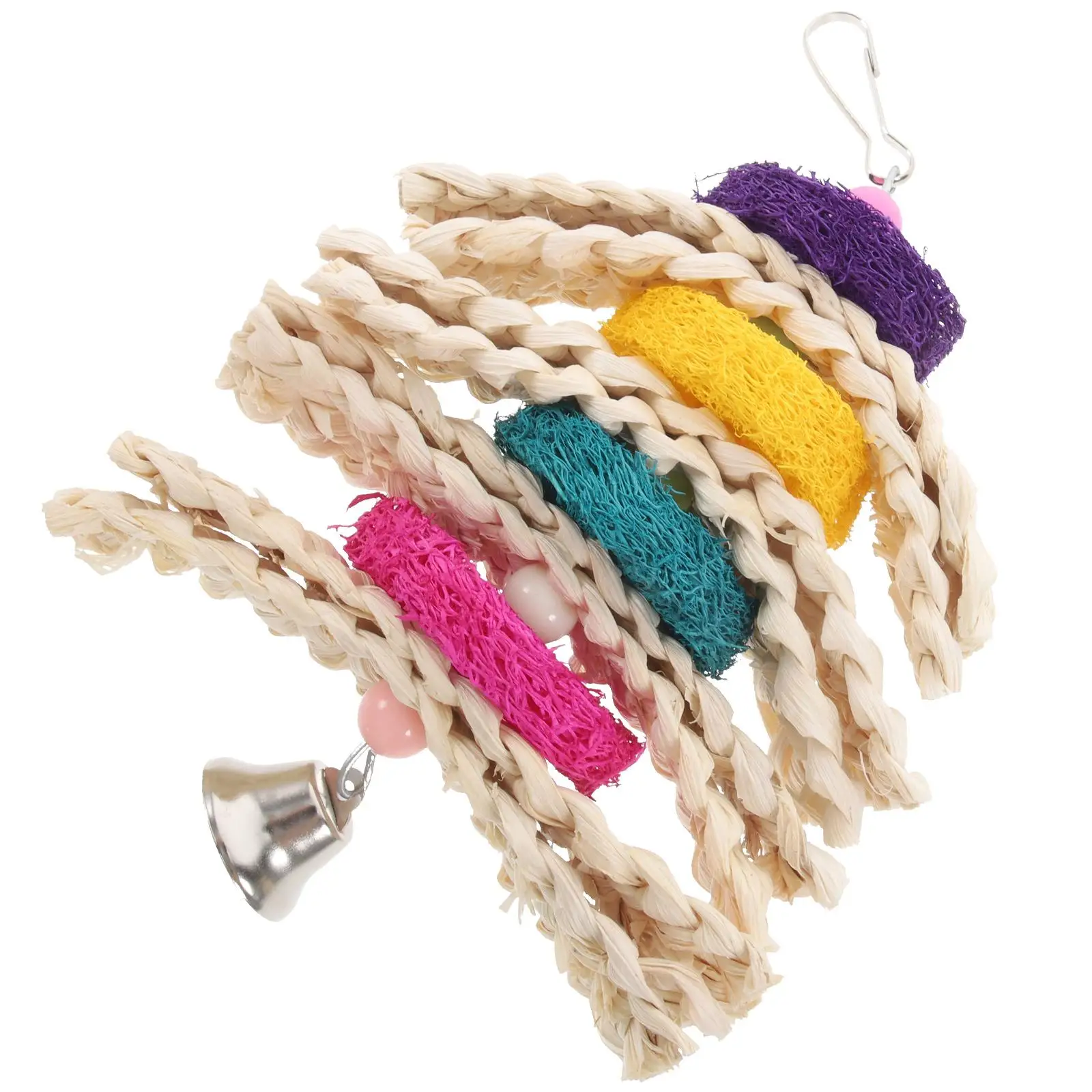 Parrot Chew Toy Bird Toys Hanging Parakeet Balance Chewing Foraging Wooden Safe Reusable Time Attracts Attention