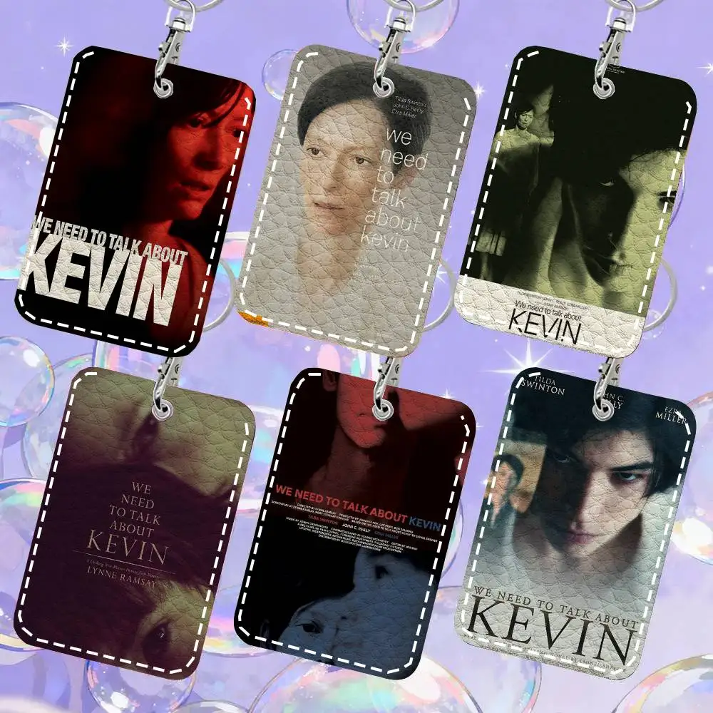 We Need To Talk About K-Kevin Movie Card Case Keychain Access Card Bag Key Tag Ring Leather Card Holder Key Ring Access - view 2
