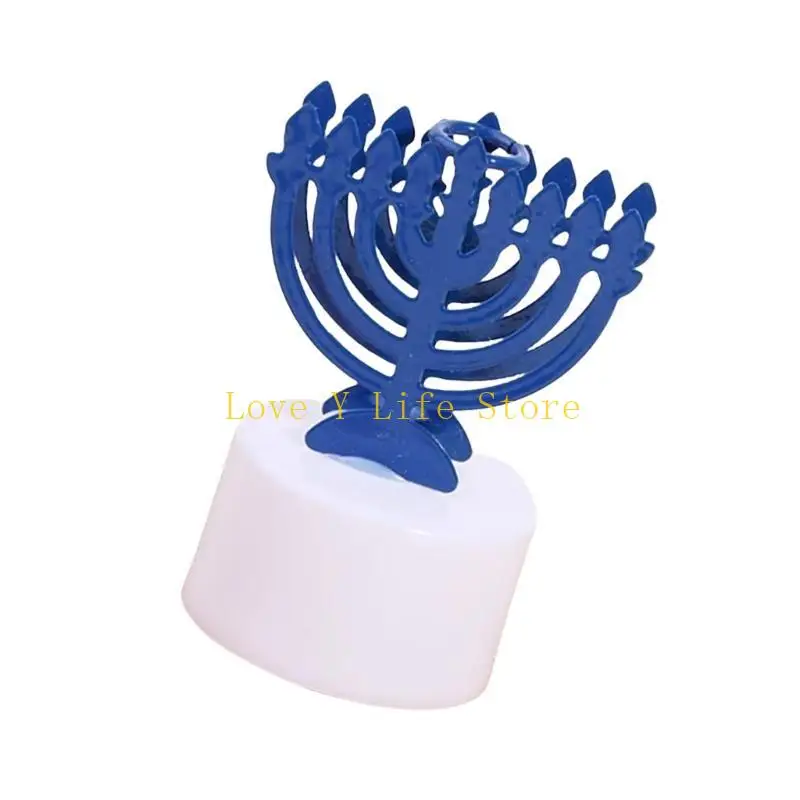 L74C LED LED LED LED Light Iron Art Texture Candela a LED Adatto per i rituali Hanukkah e miglioramento delle ambiancanti per
