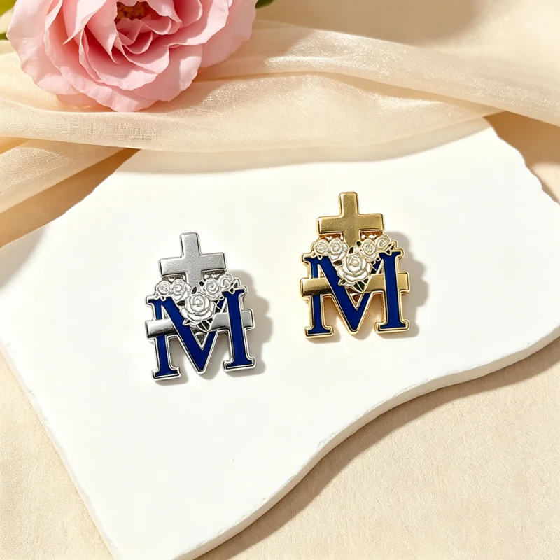 Marian Miraculous Medal Lapel Pin for Backpack Jacket or Hat Christian Religious Spiritual Catholic Jewelry Gifts