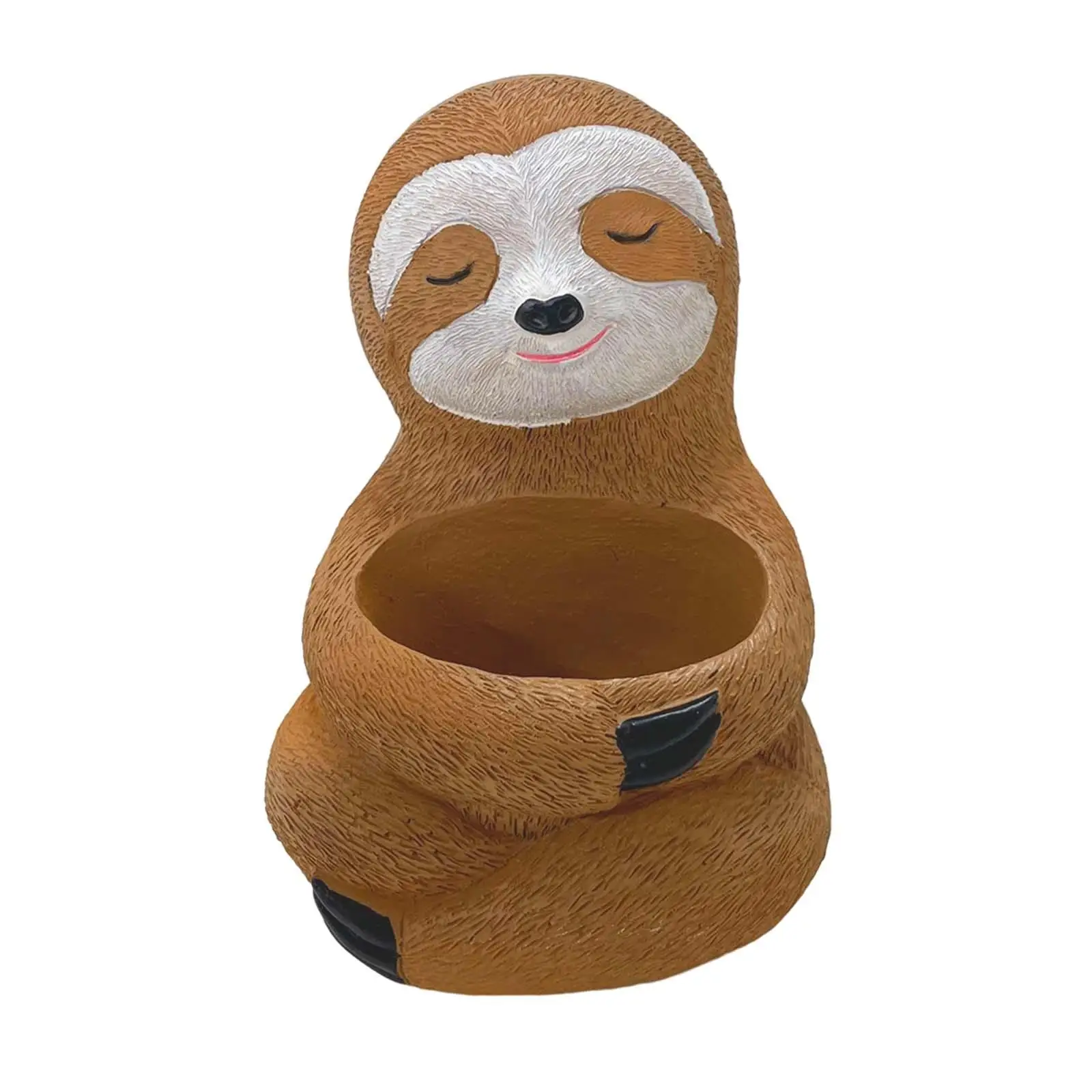 Sloth Shape Planter Pot Decoration Pot Tree Resin Decorations Crafts Gifts Cute Flowerpot for TV Cabinet Garden Holiday Gift