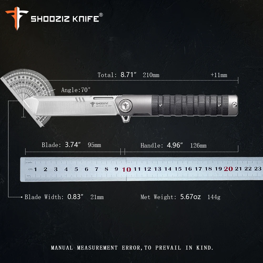 SHOOZIZ składany scyzoryk dla mężczyzn, nóż Flipper EDC, stal 3,74 "14C28N, noże taktyczne z klipsem, narzędzie kempingowe G10 Outdoor