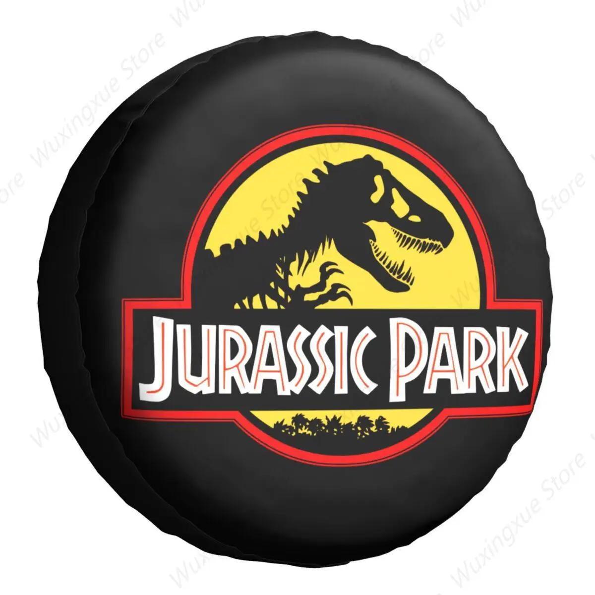 

Jurassic Park Dinosaur Print Spare Tire Cover Case for Mitsubishi Pajero Car Wheel Protectors Accessories 14" 15" 16" 17" Inch