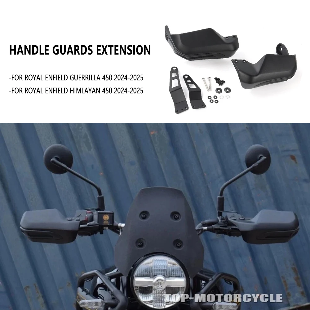 

NEW MOTORCYCLE Black Fit For Royal Enfield Himalayan / Guerrilla 450 2024-25 NEW Handle Guards Extension Cover