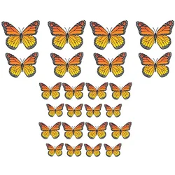 24 Pieces Monarch Butterfly Decorations For Home, Craft, Party And Room Art Stickers Room Home Decor DIY Wall Decoration ﻿