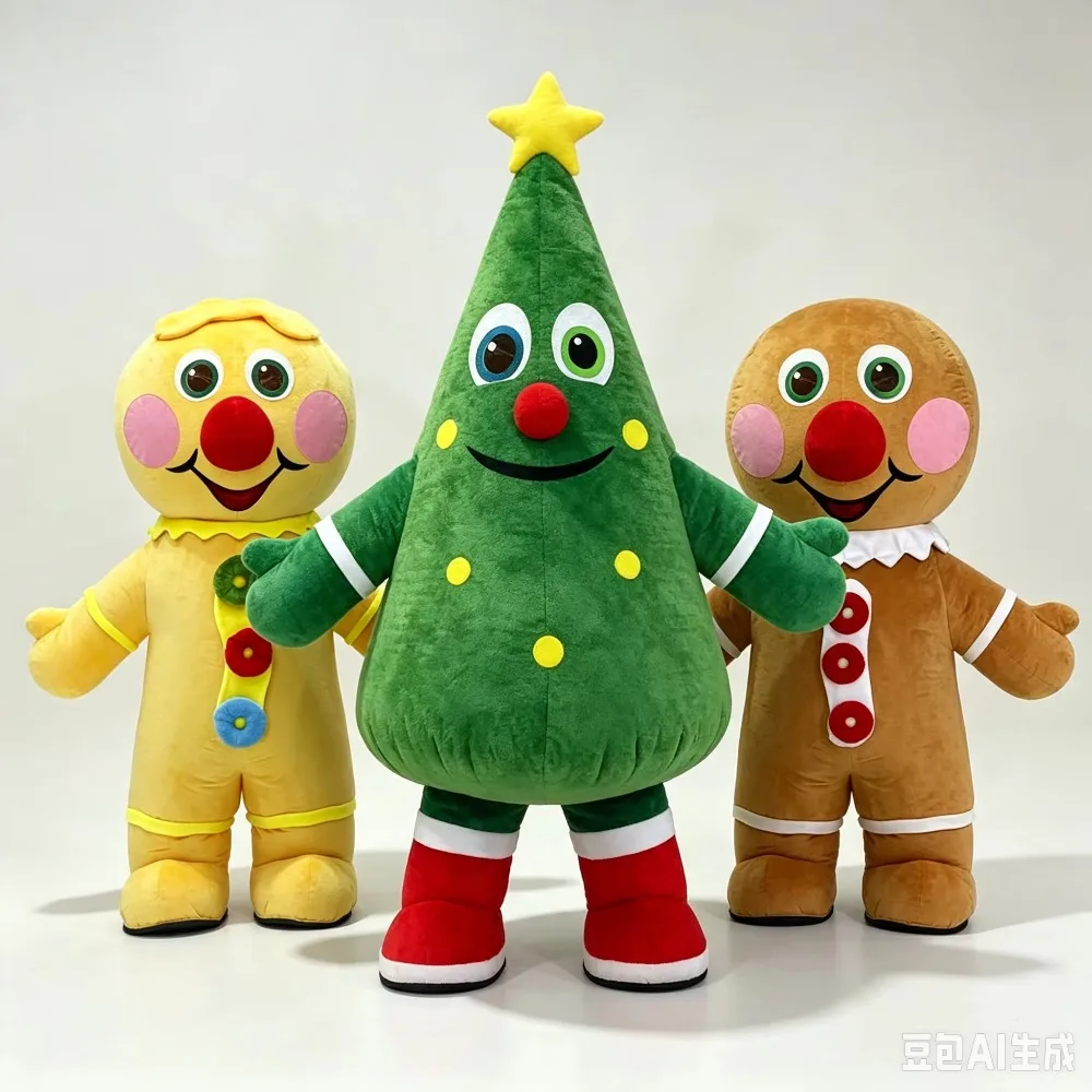 Giant Inflatable Christmas Tree Mascot Costume Parade Adult Character Suits Cosplay Clothes for Party Carnival Event No Battery