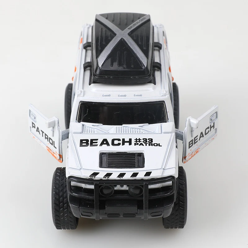 (Bagged) 1:36 schaal aluminium off-road pullback pick-up truck, kinderspeelgoed, grote velg off-road stijl. Speelgoed.