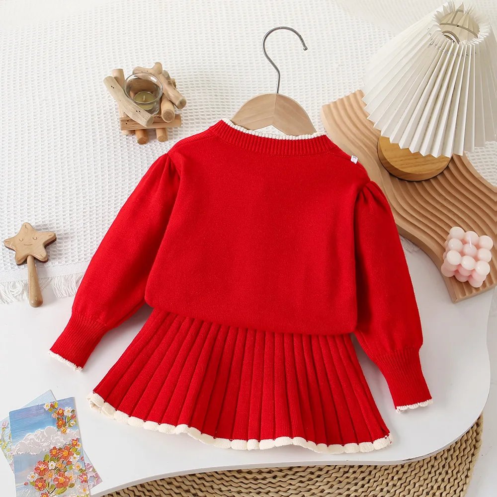 Baby Girl Clothes Set Winter Knitted Cardigan Clothing for Baby Girl Kid Clothing Kids Wear New Style Sweater Children Clothing