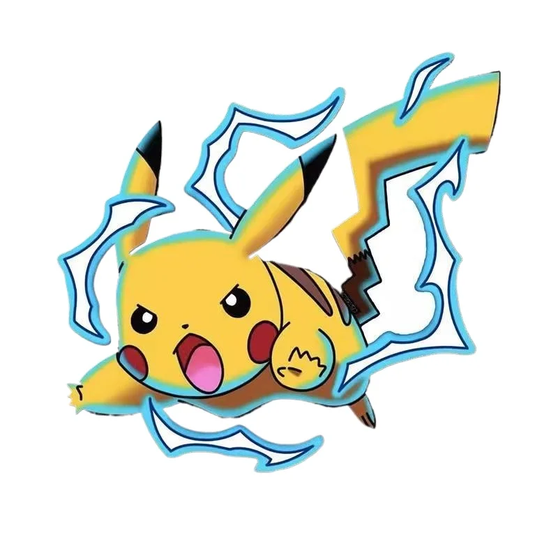 Cartoon Fun Pokemon Pikachu Lightning Car Sticker Electric Vehicle Motorcycle Body Decal Waterproof Sticker - view 3