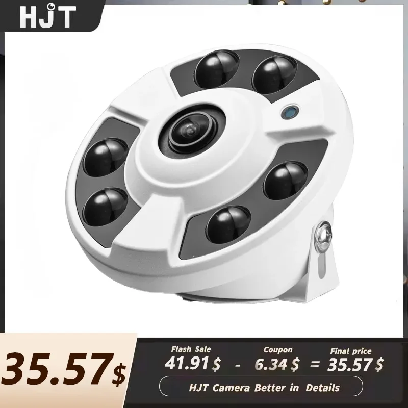 HJT 5MP Wifi камера 1.7MM Fisheye Lens Wireless IP камера 180degree ONVIF Camhi Home Security Audio Nightvision к