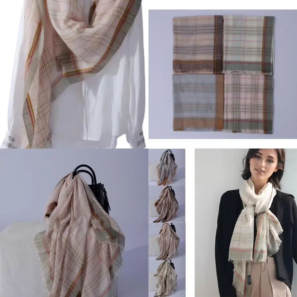 

Elegant Pashmina-Style Cashmere Silk Blend Shawl - Lightweight Wool Wrap for Comfort