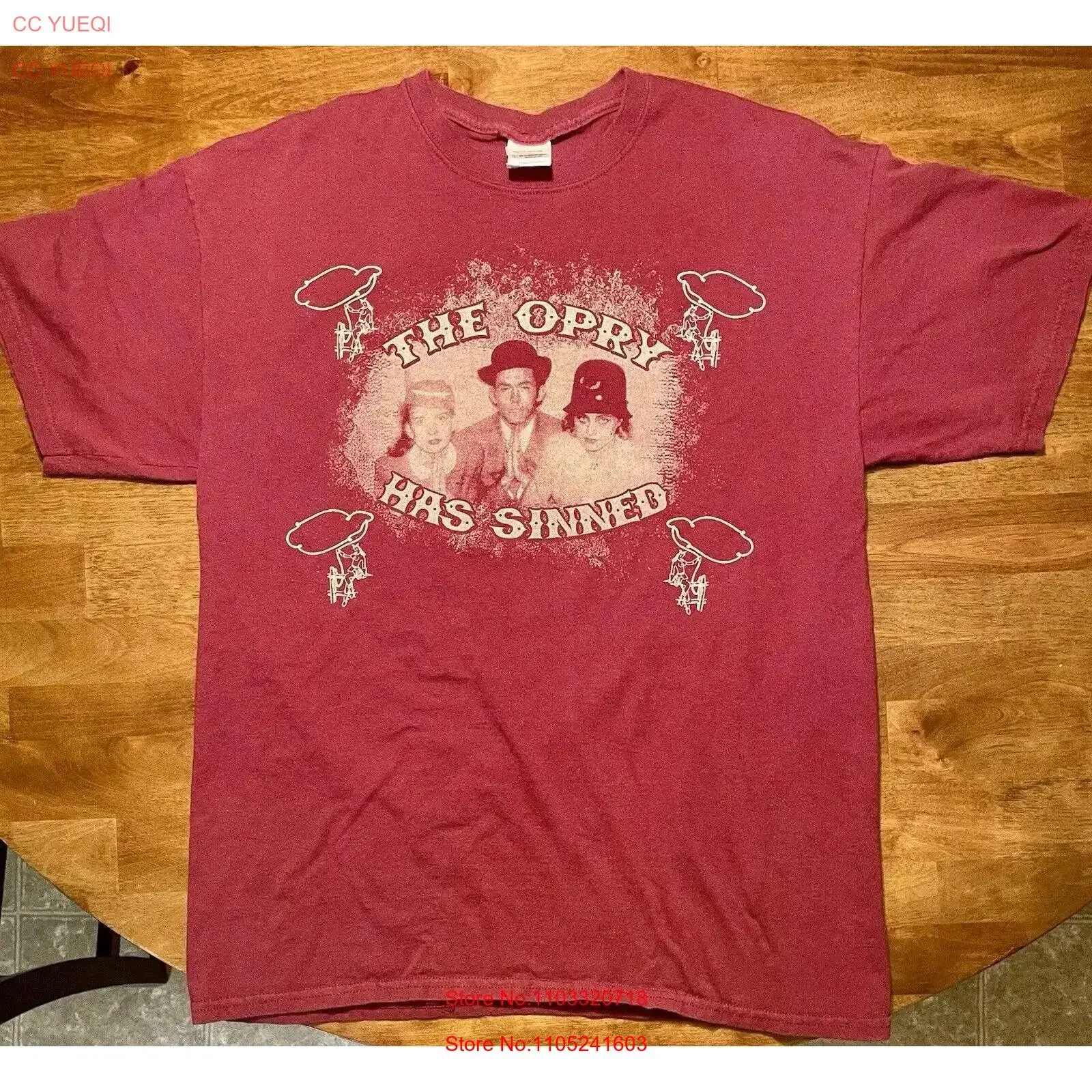 Hank III Men s Large T Shirt Two Sided vintage Washed Soft Unisex Versatile fashion Breathable designer clothes Stylish