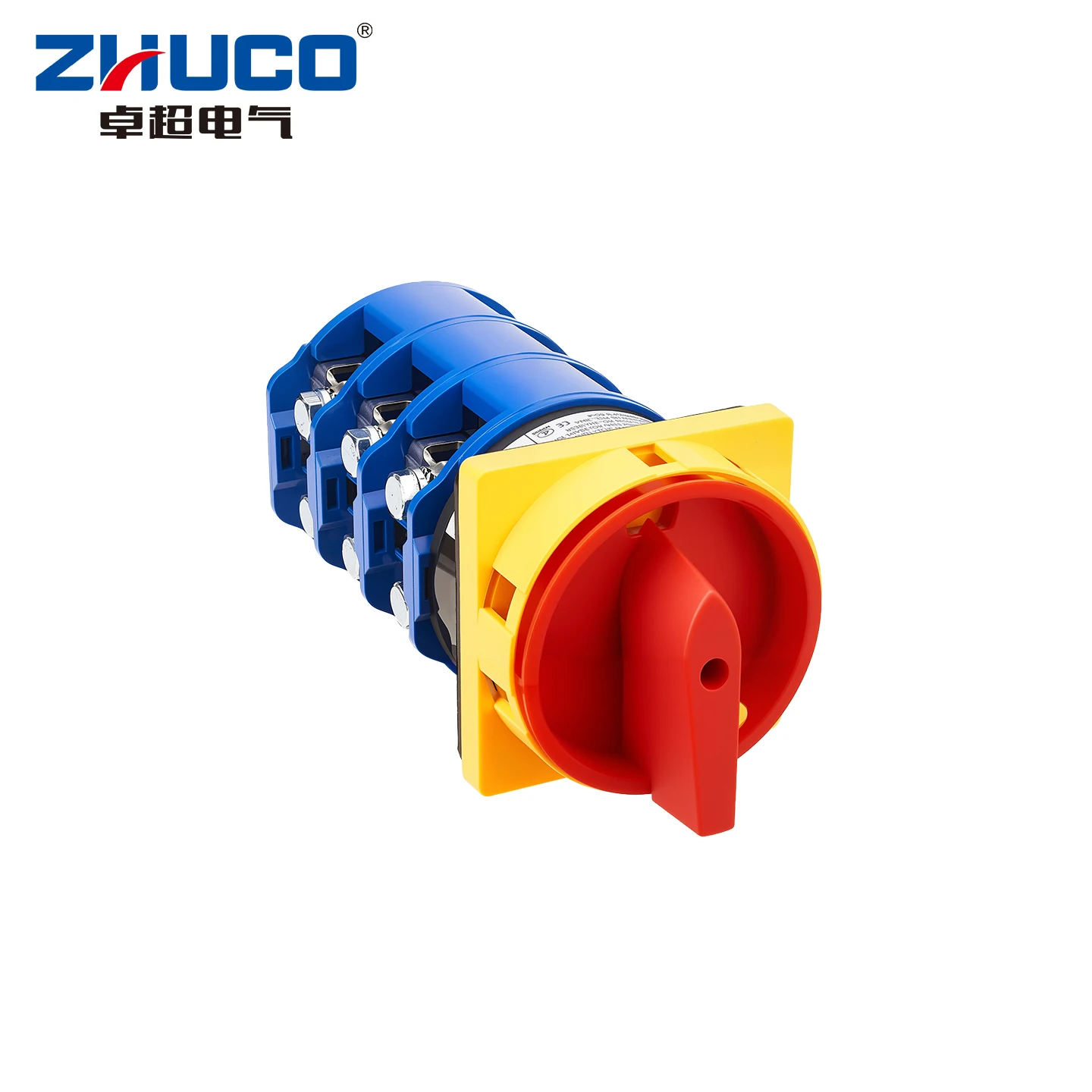 ZHUCO 2-position selector switch 160A 690V, 12-terminal universal rotary cam selector with lock, suitable for power distribution cabinets, machine tools, industrial panels (SZW26-160/3GS, ON OFF, OFF ON) view 4