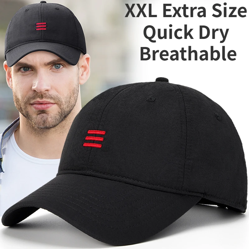 XXL Oversize Big Head Baseball Cap for Men Women Adjustable Trucker Hat Running Sports Hat Breathable Golf Hats Quick Dry