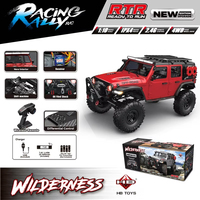 HB R1011-1 Jeep Wrangler RC Cars 1:10 4WD Off-Road Vehicle with Electric Winch+Differential Electric Model kids Christmas Gift