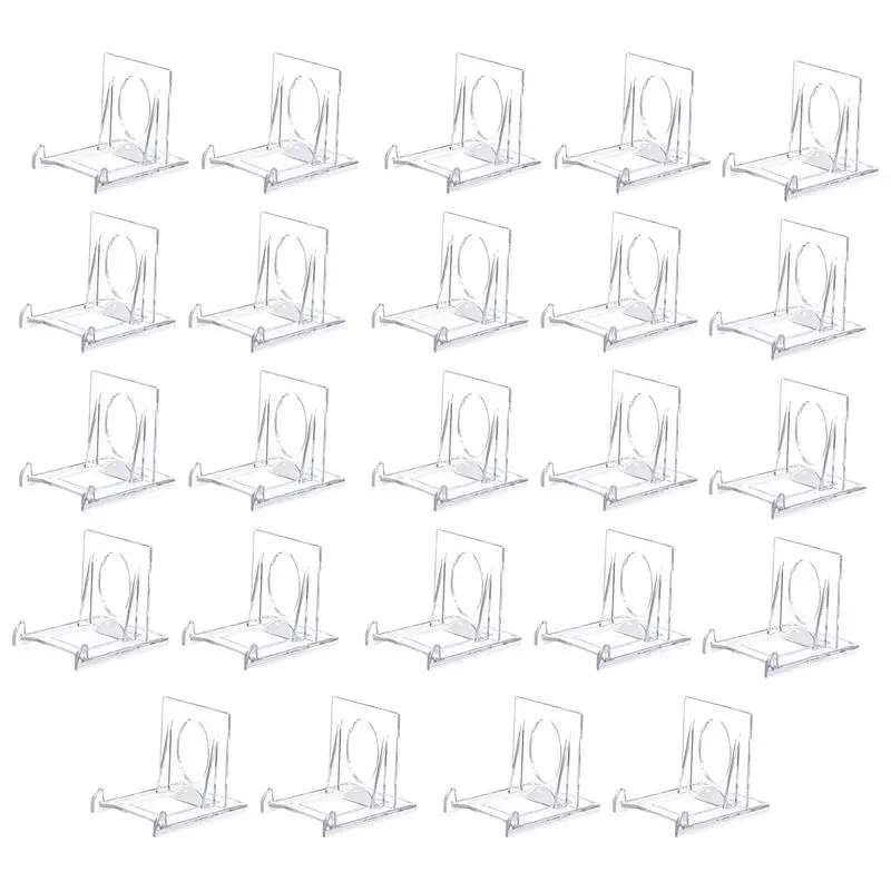 Picture Frame Stand 24Pcs Clear Frame Holders Adjustable Holder For Card Frame Picture Book Electronic Products Photo Displays