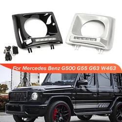LED Car Daytime Running Light Foglamp Frame For Mercedes Benz G500 G55 G63 W463 1990-2018 Fog Lamp Cover A4638840731 A4638840832