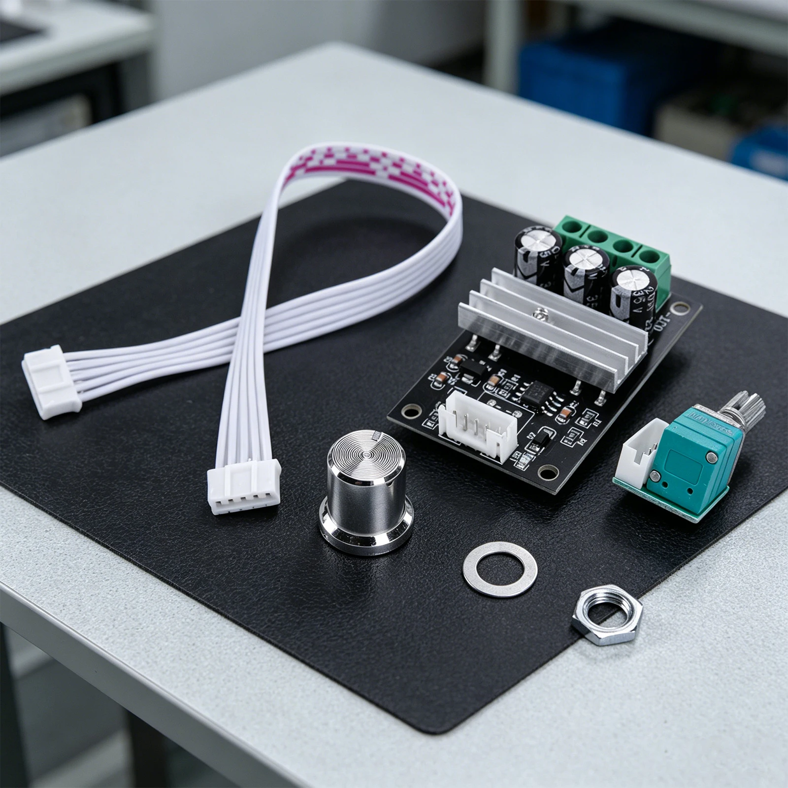 DC 6-28V 3A PWM Motor Speed Control Regulator with Knob Motor Speed Controller for Low Voltage Brushed DC Gear Motors Hobby