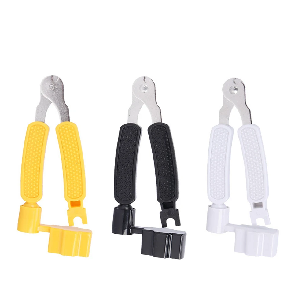 3 In 1 Guitar String Winder High Leverage Handle Metal & ABS 1-String Winder Feature 105*33*10mm 2-Stringer Cutter