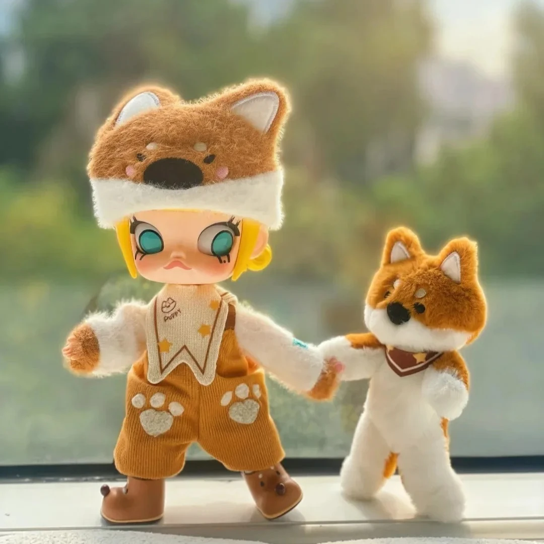 

Original POP MART Molly Series Bear Bread and Hugging Shiba Inu 1/8 Action Cute Anime Figure Desktop Kawaii Birthday Toy