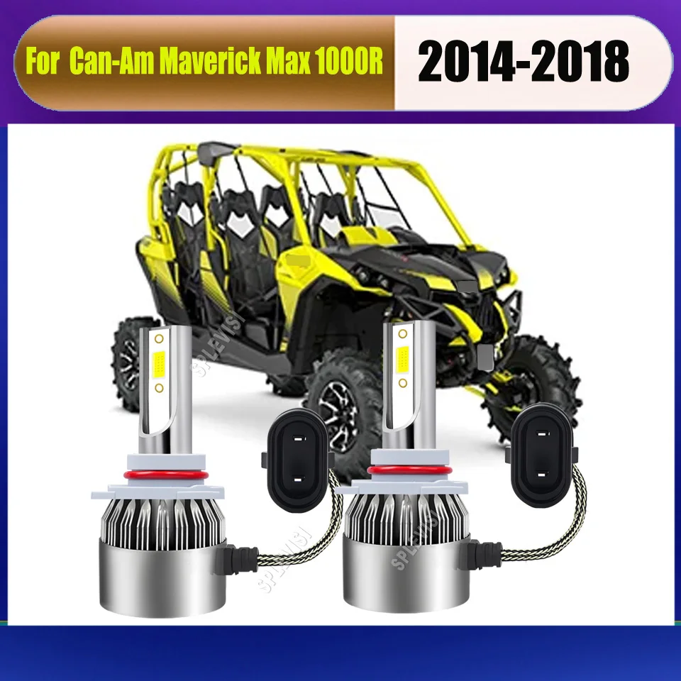 

9005 HB3 LED Headlight Bulbs- as close to the original size as possible Fits For Can-Am Maverick Max 1000R 2014 2015 2016-2018