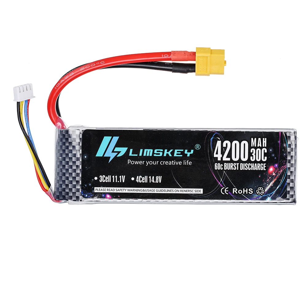 11.1V 4200mah 30C Lipo Battery For Remote Control Toys Helicopters Airplanes Trucks Cars parts Accessories 11.1v 3S Battery XT60