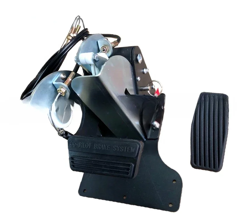 Passenger Side Dual Control Brake and Accelerator Pedal System for Driver Education and Training Schools