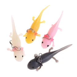 Cute Axolotl Keychain Decompression Toys Pet Animal 4 Colors Charm Pendant Keychains for Salamander Lovers Gift Bag Key Ring