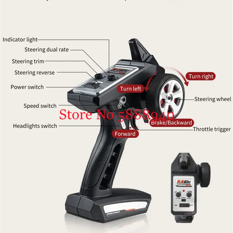 DIY Modifcation 4WD Diving High Speed Drifting Remote Control Car Metal Transmission Four Wheel Independent Suspension RC Car To