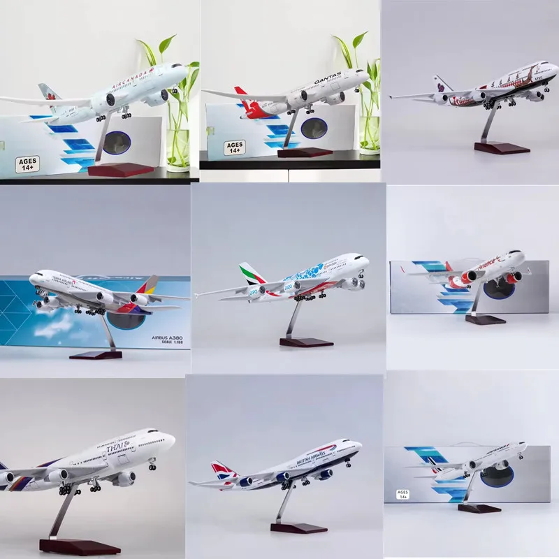 

Model Iran Air A330 / A380 Asian Korean/A320NEO AVIANCA/Emirates Expo 2020 DUBAI/CANADA B787/ A380 Thailand /QANTASB787 Airplane