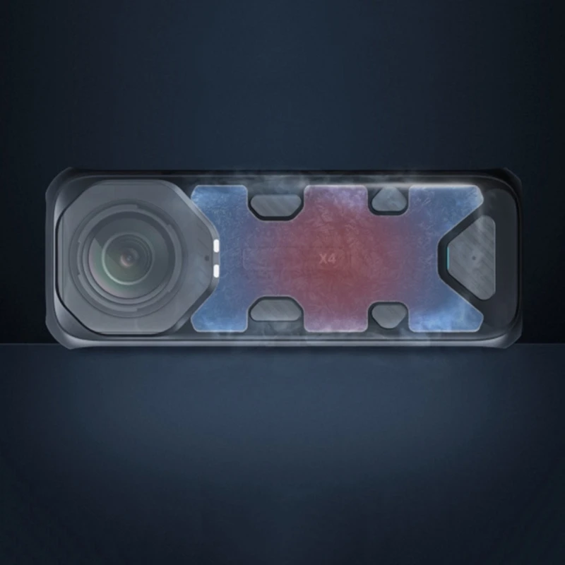 مشبك خلفي للكاميرا الرياضية للتحكم في درجة الحرارة، مشبك خلفي لإصلاح 360