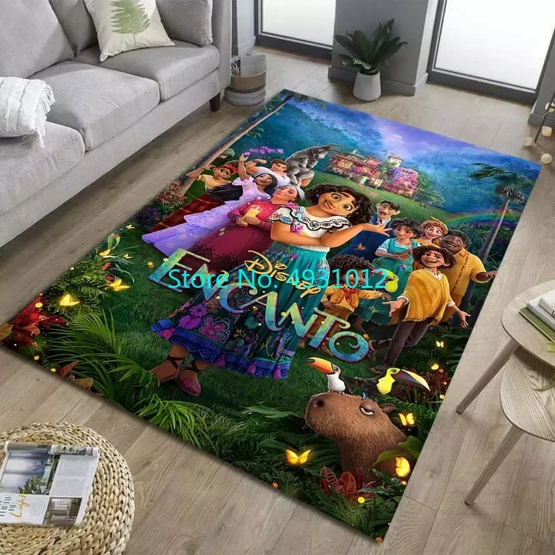 Encanto Pattern Area Rug Carpet Living Room Bedroom Bedside Soft Comfortable Children Kids Anti Slip Floor Mat