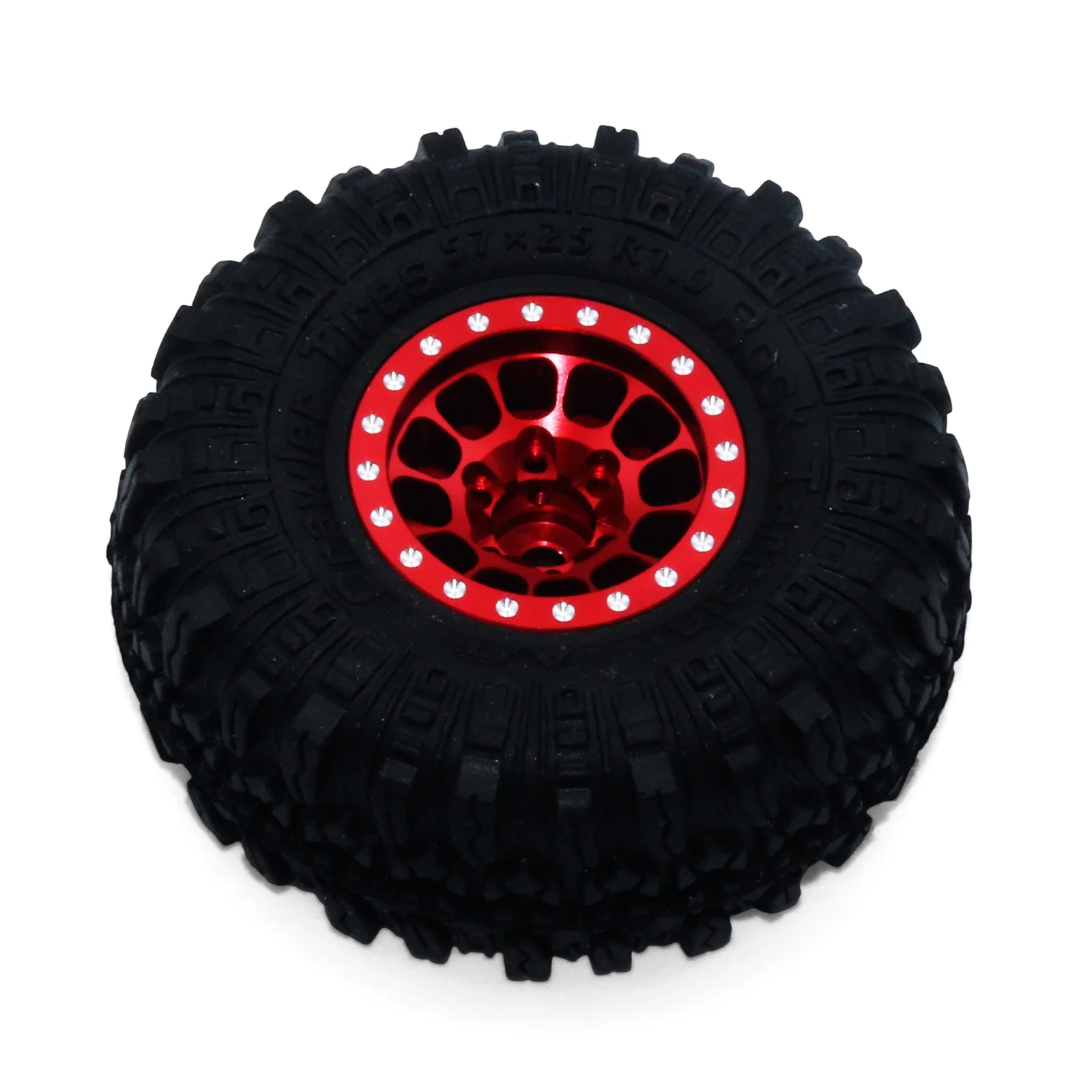 Conjunto de 4 pneus de borracha antiderrapantes de 1,0 polegada para carro de controle remoto 1/18 1/24, peças de atualização para Axial SCX24 AX24 TRX4M