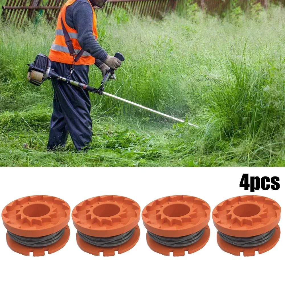 4 X Brushcutter Trimmer Spool & Line For Worx WG163E WG163E.1 WG163.9 For Cordless Grass Trimmer Blade Cutter Lawn Trimmer